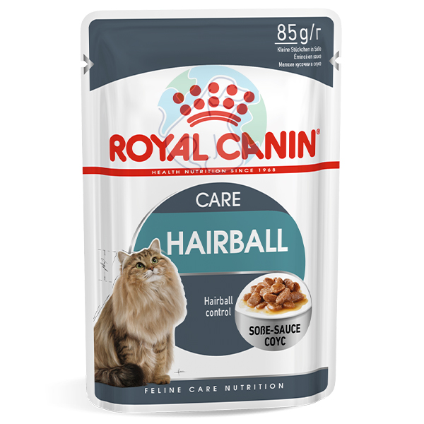 پوچ گربه سس سالسا 85گرمی Hairball care royal canin
